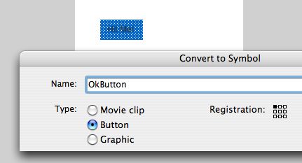 Converting an object to button